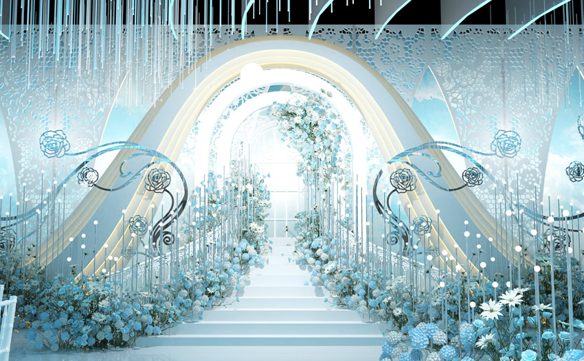 河南釡香烙馍村水晶厅效果展示